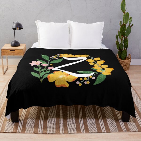 Item preview, Letter Z Capital Alphabet Flowers Monogram Initial Garden designed and sold by skulltshirt.