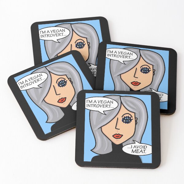 Item preview, I'm A Vegan Introvert I Avoid Meat designed and sold by Lois Eastlund.