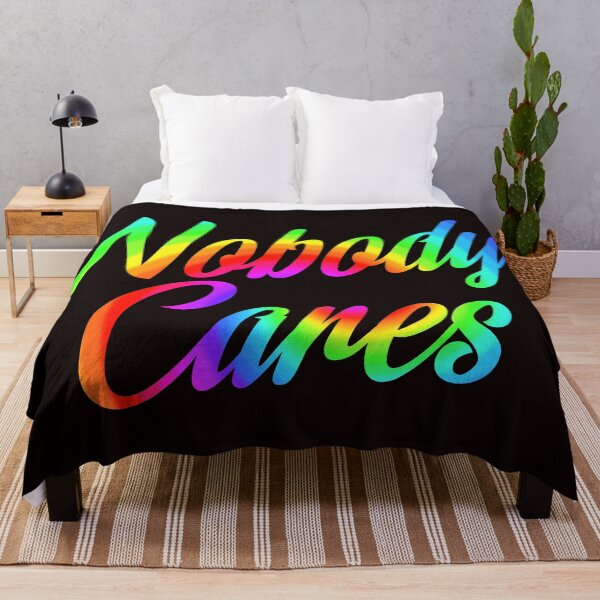Item preview, Nobody Cares, Sarcastic Rainbow Funny Inspirational designed and sold by Timeforplay.