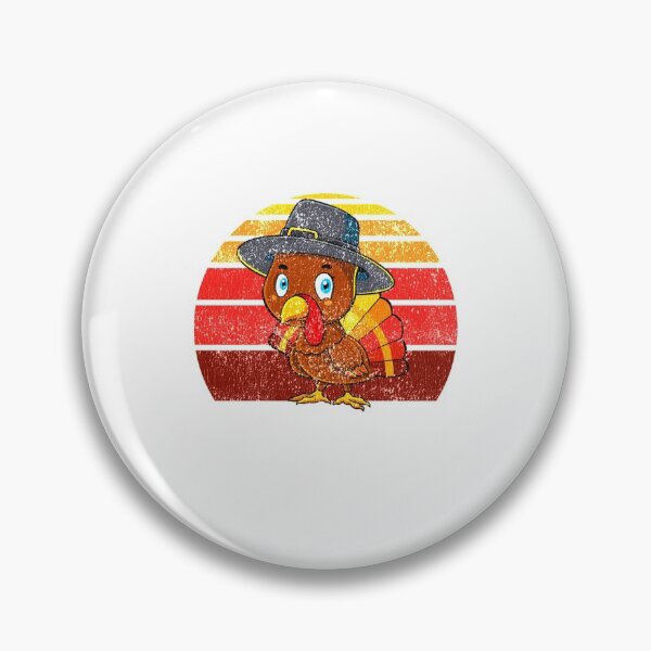 Artikelvorschau, Cute Turkey Pilgrim Thanksgiving Retro Style Kinder Kleinkind entworfen und verkauft von Hennes643.