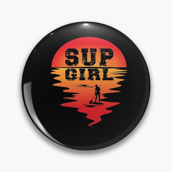 Item preview, Retro Vintage SUP Girl Stand Up Paddling designed and sold by dJ-Design.
