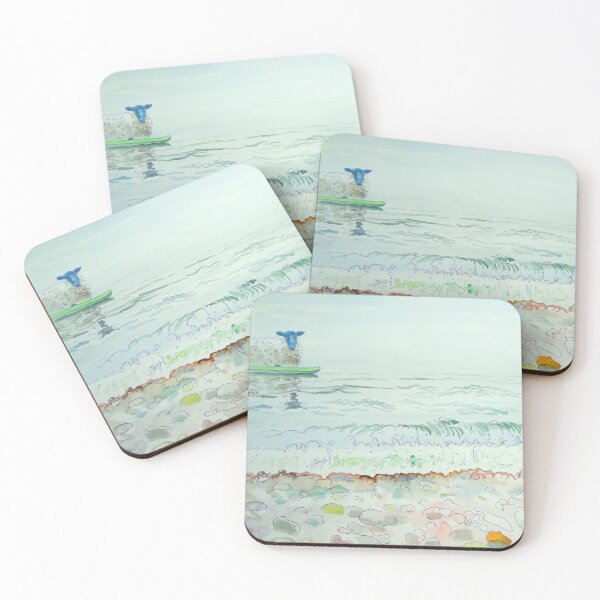 Item preview, Calm sea surreal sheep paddleboard painting designed and sold by MikeJory.
