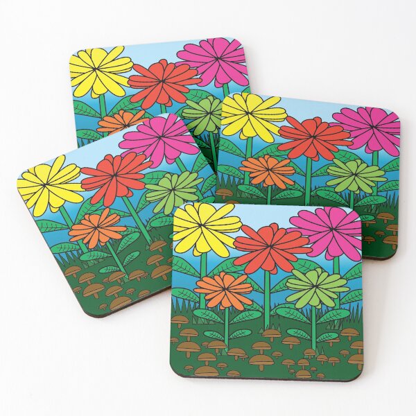 Item preview, Cute Garden Scene, Cute Flowers and Mushrooms designed and sold by mamahellfire31.
