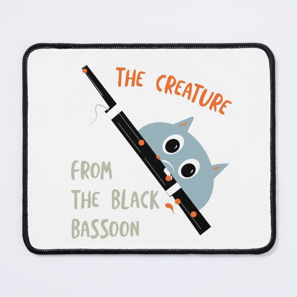 Item preview, Funny Bassoon Pun Creature From the Black Bassoon designed and sold by whyitsme.