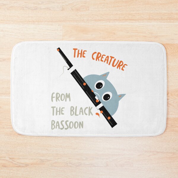 Item preview, Funny Bassoon Pun Creature From the Black Bassoon designed and sold by whyitsme.