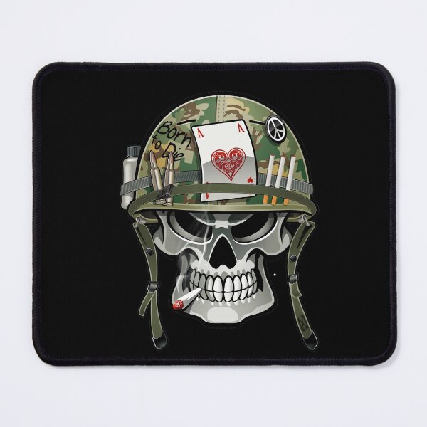 Item preview, Crazy US Army Soldier Skull With The Ace Of Hearts designed and sold by Urosek.
