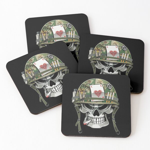 Item preview, Crazy US Army Soldier Skull With The Ace Of Hearts designed and sold by Urosek.