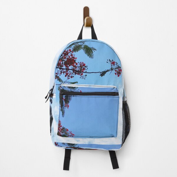 Item preview, Red Flowers in Beautiful Blue Sky with White Clouds  designed and sold by Nadisth.