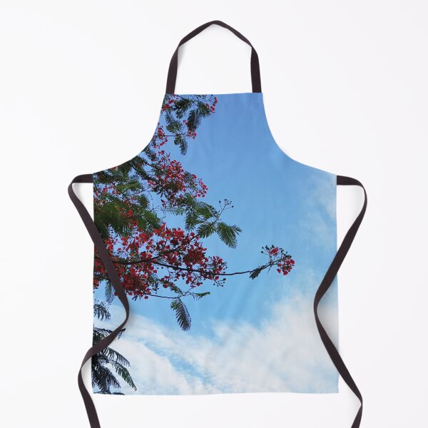 Item preview, Red Flowers in Beautiful Blue Sky with White Clouds  designed and sold by Nadisth.