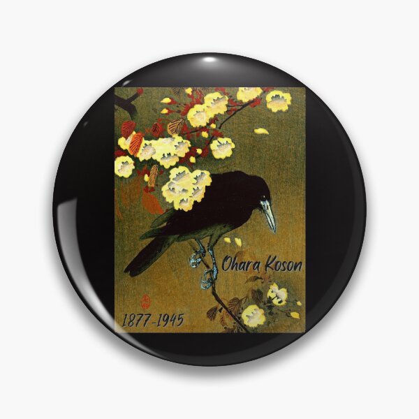 Item preview, Ohara Koson- Vintage artist- Crow and Blossom  designed and sold by Goblinkind Publications.