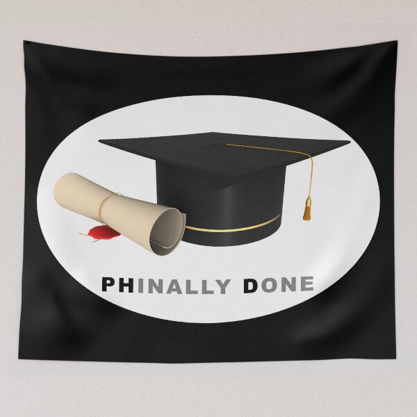 Item preview, PhD Finally done (Phinally Done) doctorate on black designed and sold by Lady-Frost.