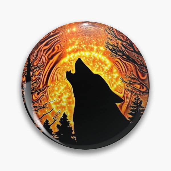 Item preview, Retro Sunset Wolf | Howling Wolf | Retro Wolf Lover | Trippy Wolf | Retro Howling Wolf | TM11 designed and sold by triciakitty.