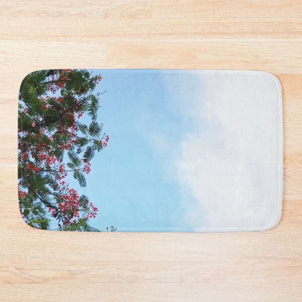 Item preview, Red Flowers in Beautiful Blue Sky with White Clouds I designed and sold by Nadisth.