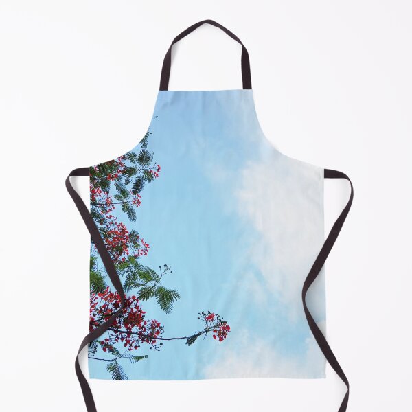 Item preview, Red Flowers in Beautiful Blue Sky with White Clouds I designed and sold by Nadisth.