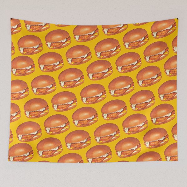 Item preview, Fish Sandwich Pattern - Yellow designed and sold by Kelly  Gilleran.