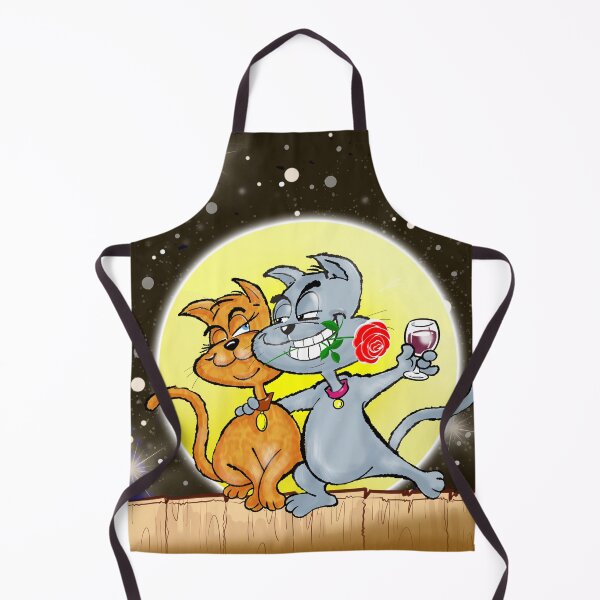 Item preview, Smoochy Cats on the Back Fence by Moonlight designed and sold by jimbairn.