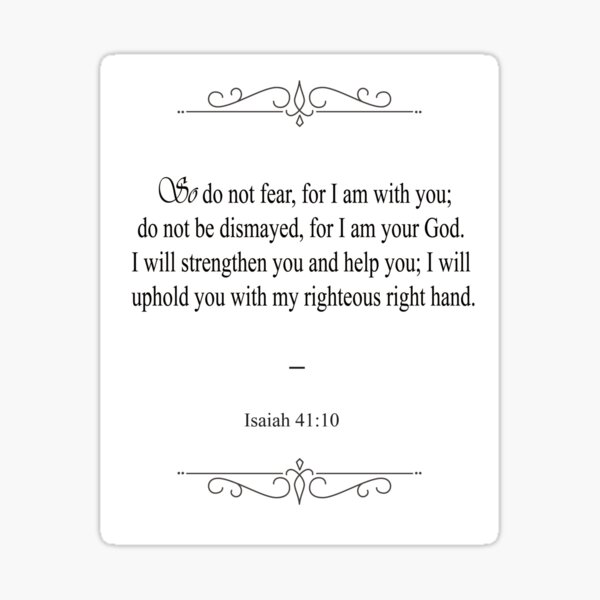 Item preview, Isaiah 41:10 Bible Verse designed and sold by OurLordsLove.