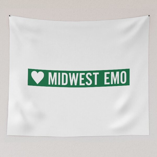 Item preview, Love Midwest Emo - Green White designed and sold by callavibes.