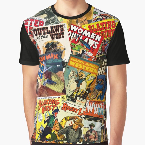 Item preview, Vintage Western / Cowboy Comic Book Cover Art Collage designed and sold by hjsmith.