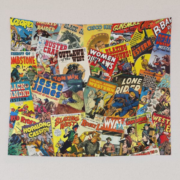 Item preview, Vintage Western / Cowboy Comic Book Cover Art Collage designed and sold by hjsmith.