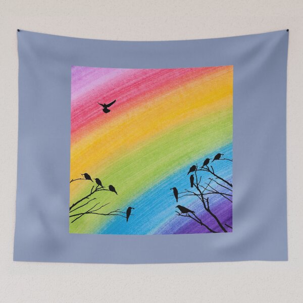 Item preview, birds in a rainbow ! designed and sold by Byoudesigns.