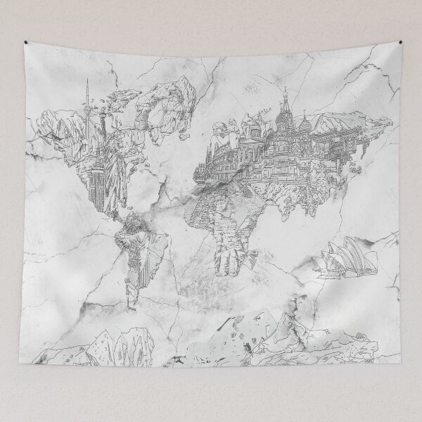 Item preview, world map designed and sold by BekimART.
