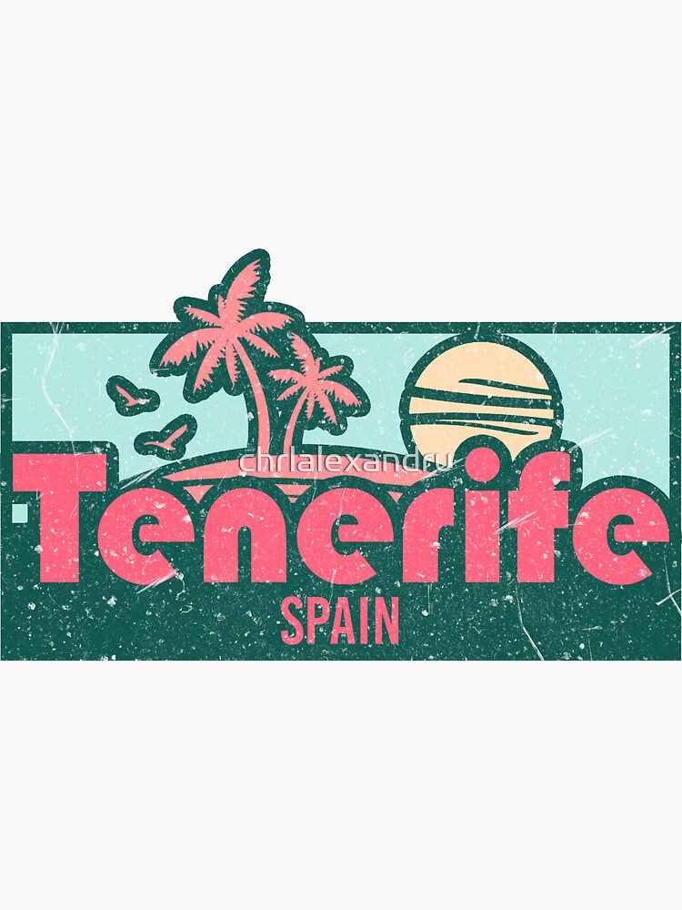 Thumbnail 3 of 3, Sticker, Tenerife exotic honeymoon trip gifts designed and sold by chrlalexandru.