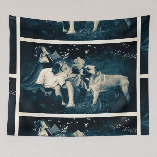 Item preview, Weekend Camping (blue sepia) designed and sold by FattoAMano.