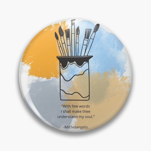 Item preview, Michelangelo Quote with Paintbrushes  designed and sold by Dollfacedesign.