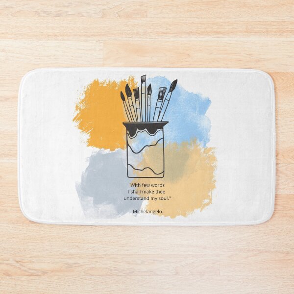 Item preview, Michelangelo Quote with Paintbrushes  designed and sold by Dollfacedesign.
