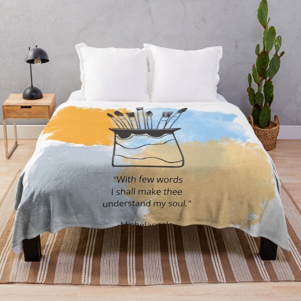 Item preview, Michelangelo Quote with Paintbrushes  designed and sold by Dollfacedesign.