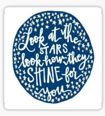 Yellow Coldplay Sticker