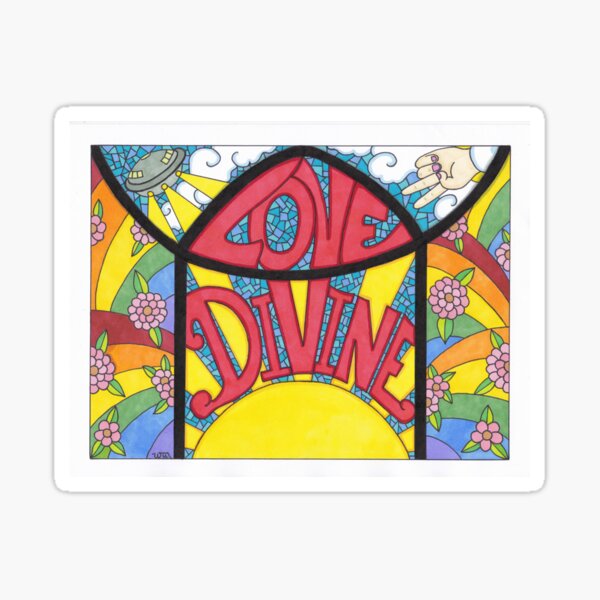 Love Divine_peaceful aliens Sticker