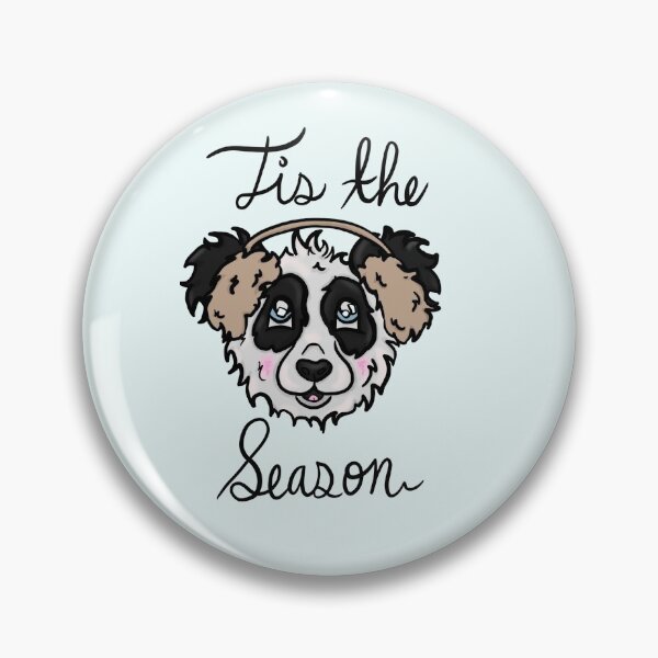 Item preview, Tis the Season Panda Wearing Earmuffs designed and sold by BioLushGraphics.
