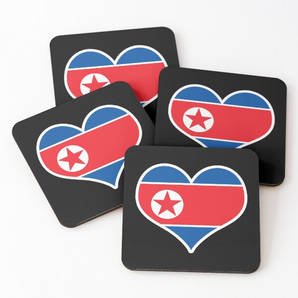 Item preview, North Korea Flag Heart designed and sold by PKHalford.