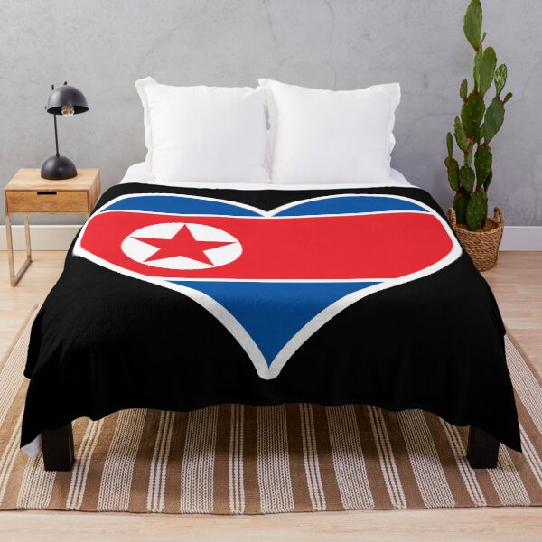 Item preview, North Korea Flag Heart designed and sold by PKHalford.