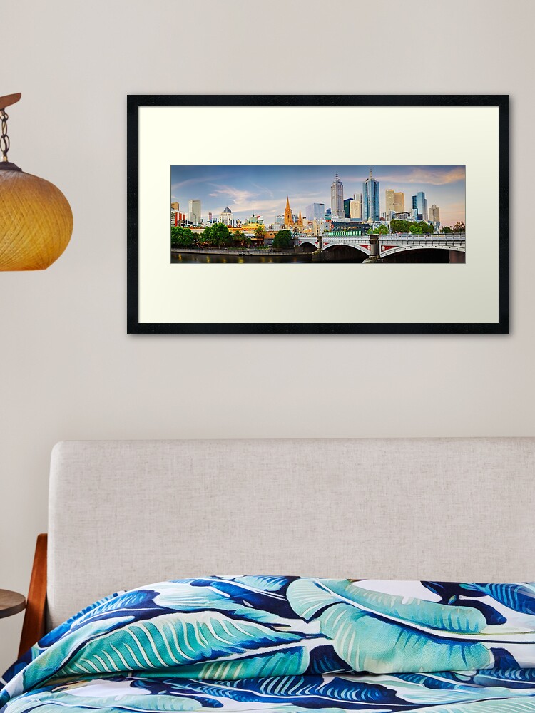 Thumbnail 2 of 7, Framed Art Print, Princes Bridge, Melbourne, Victoria, Australia designed and sold by Chockstone.