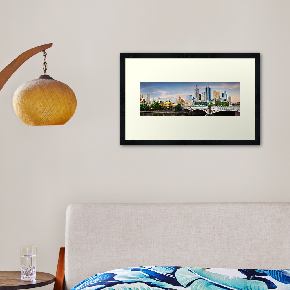 Princes Bridge, Melbourne, Victoria, Australia Framed Art Print