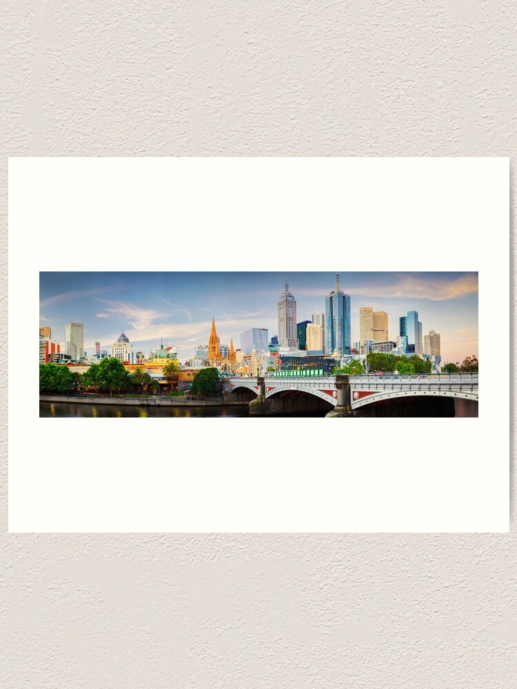 Alternate view of Princes Bridge, Melbourne, Victoria, Australia Art Print