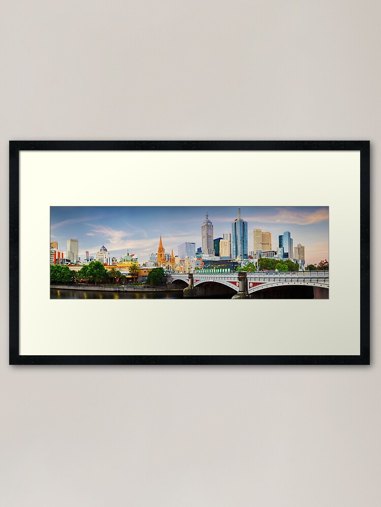 Thumbnail 1 of 7, Framed Art Print, Princes Bridge, Melbourne, Victoria, Australia designed and sold by Chockstone.