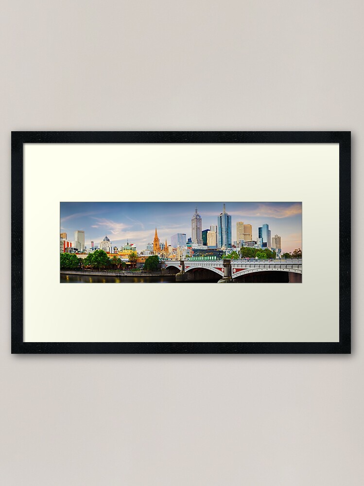 Thumbnail 1 of 7, Framed Art Print, Princes Bridge, Melbourne, Victoria, Australia designed and sold by Chockstone.