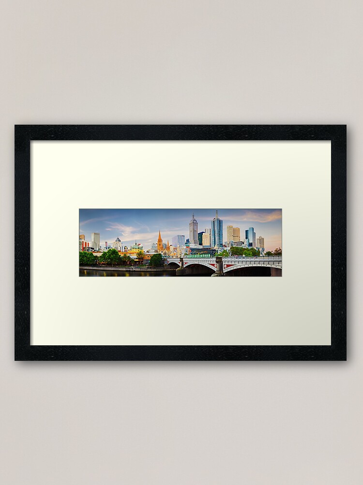 Thumbnail 1 of 7, Framed Art Print, Princes Bridge, Melbourne, Victoria, Australia designed and sold by Chockstone.