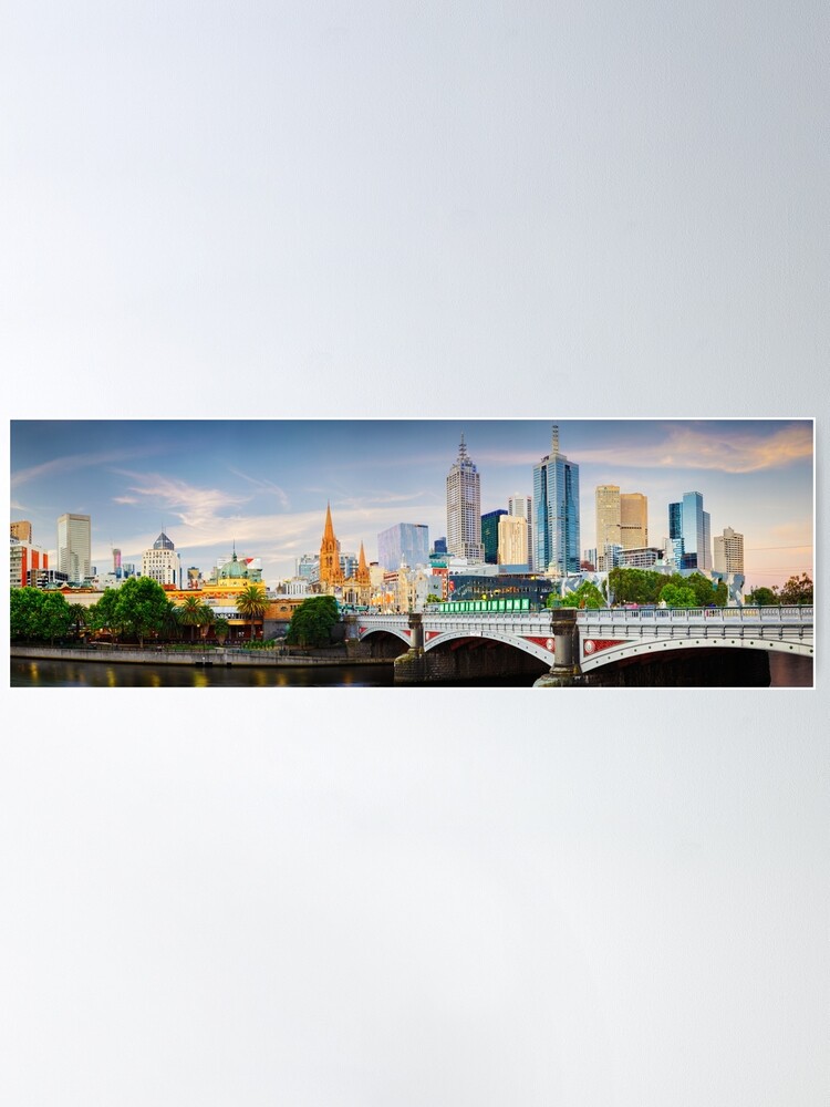 Alternate view of Princes Bridge, Melbourne, Victoria, Australia Poster