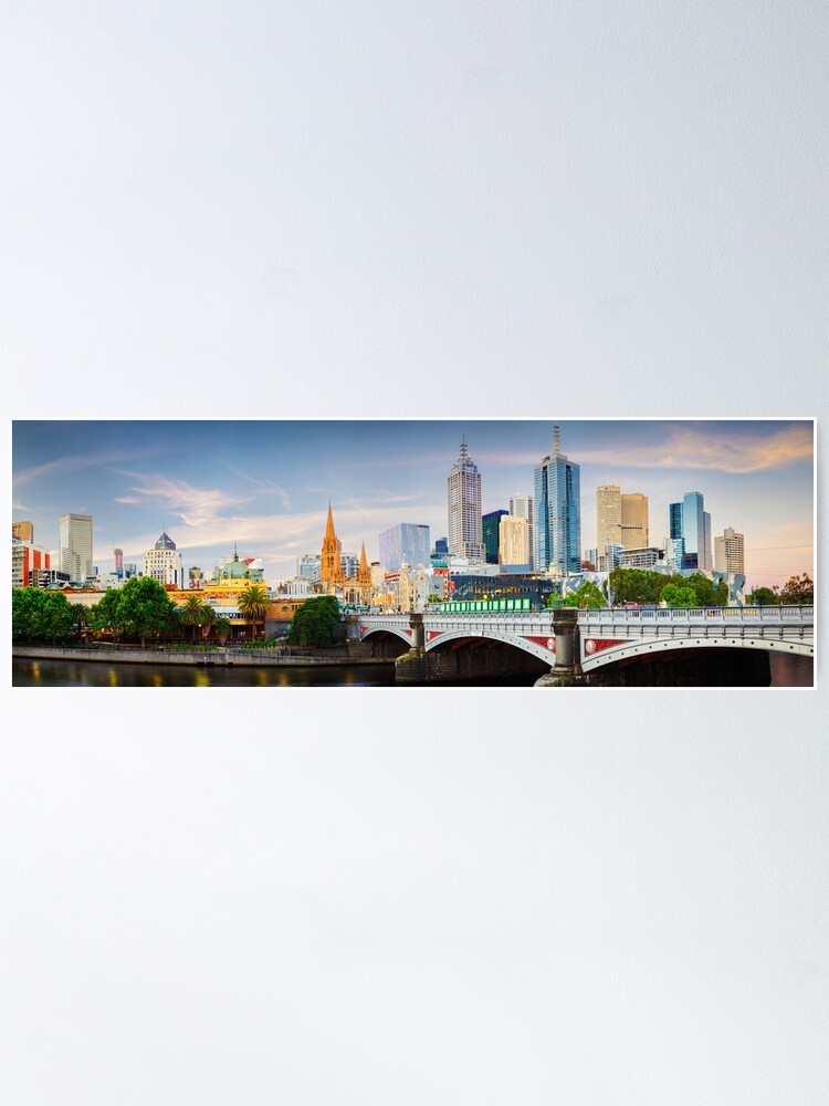 Alternate view of Princes Bridge, Melbourne, Victoria, Australia Poster