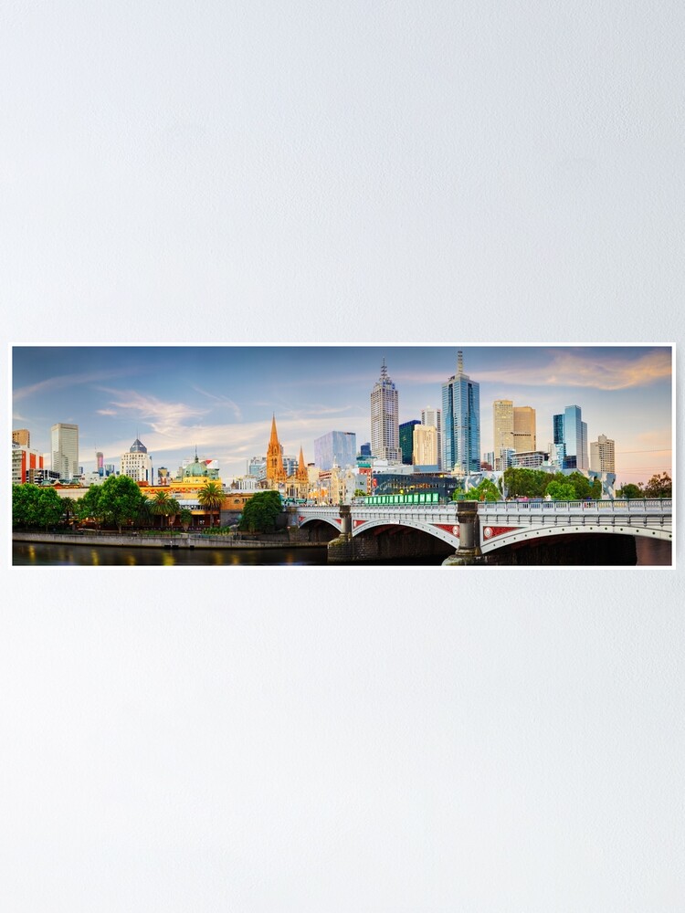 Thumbnail 1 of 3, Poster, Princes Bridge, Melbourne, Victoria, Australia designed and sold by Chockstone.