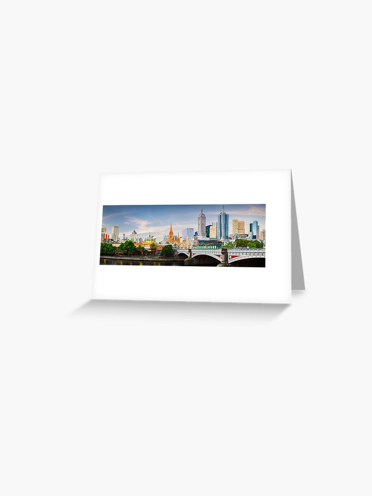 Thumbnail 1 of 2, Greeting Card, Princes Bridge, Melbourne, Victoria, Australia designed and sold by Chockstone.