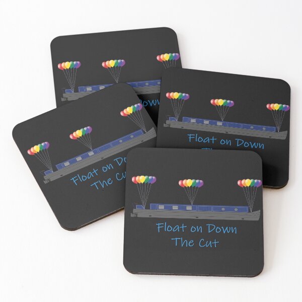Item preview,  Narrowboat Floating on Rainbow Coloured Balloons  designed and sold by Solotree.