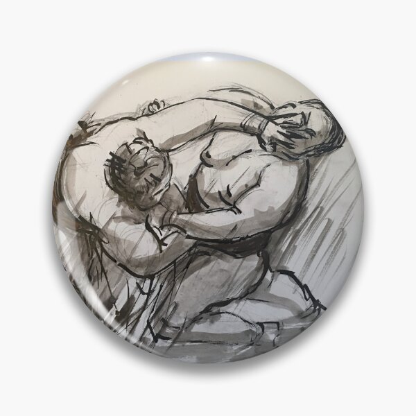Artikelvorschau, Sumo #3 - Sumo-Ringer Tusche-Wäsche-Malerei entworfen und verkauft von Rebecca Rees.