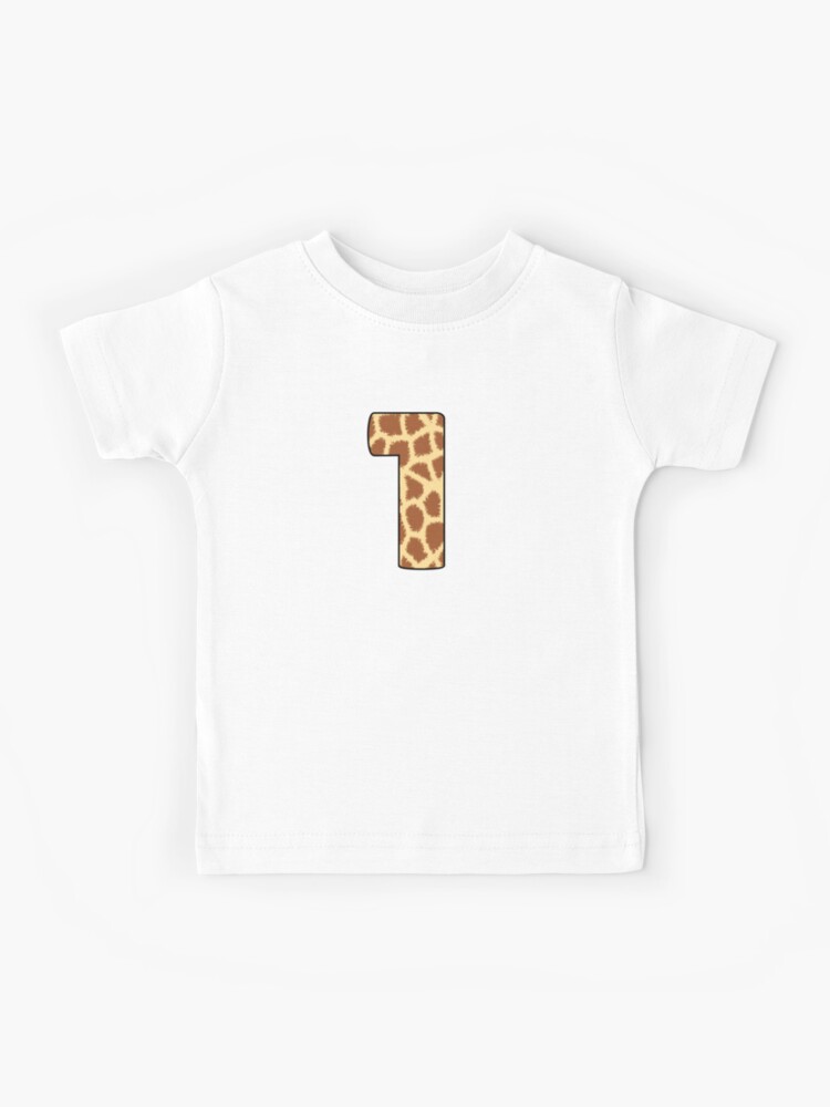 Kid Giraffe 1st Birthday, 1 Year Old Wild Animal, Number One Safari Zoo Kids  T-Shirt for Sale by singRsong