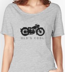 Old's Cool - Vintage Motorcycle Silhouette (Black) Women's Relaxed Fit T-Shirt